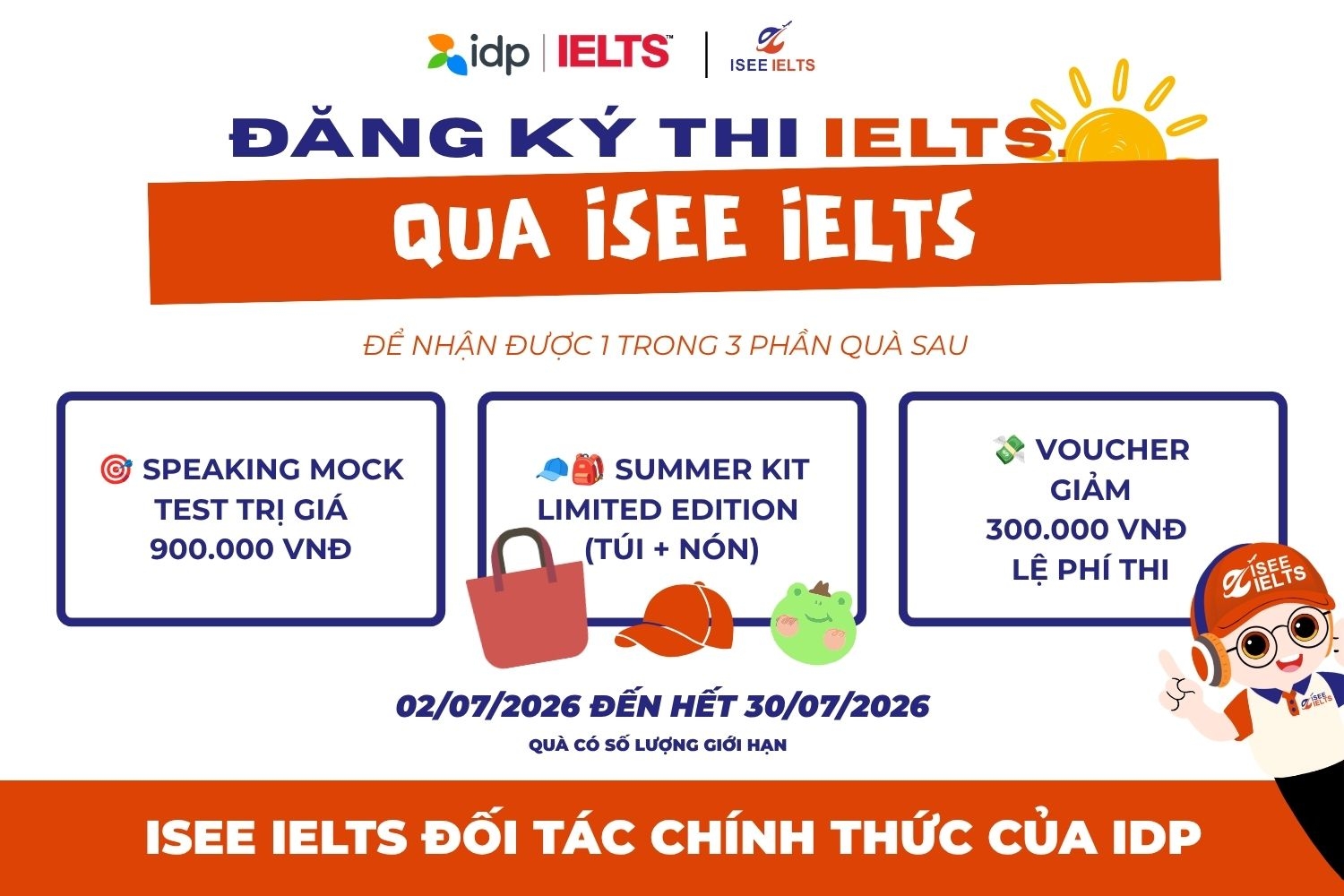 ISEE IELTS LÀ ĐỐI TÁC CHÍNH THỨC CỦA IDP